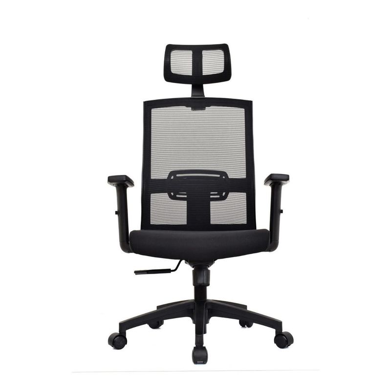 BONNO - Silla Ergonomica  Monk  Negro Con Cabecero Bonno