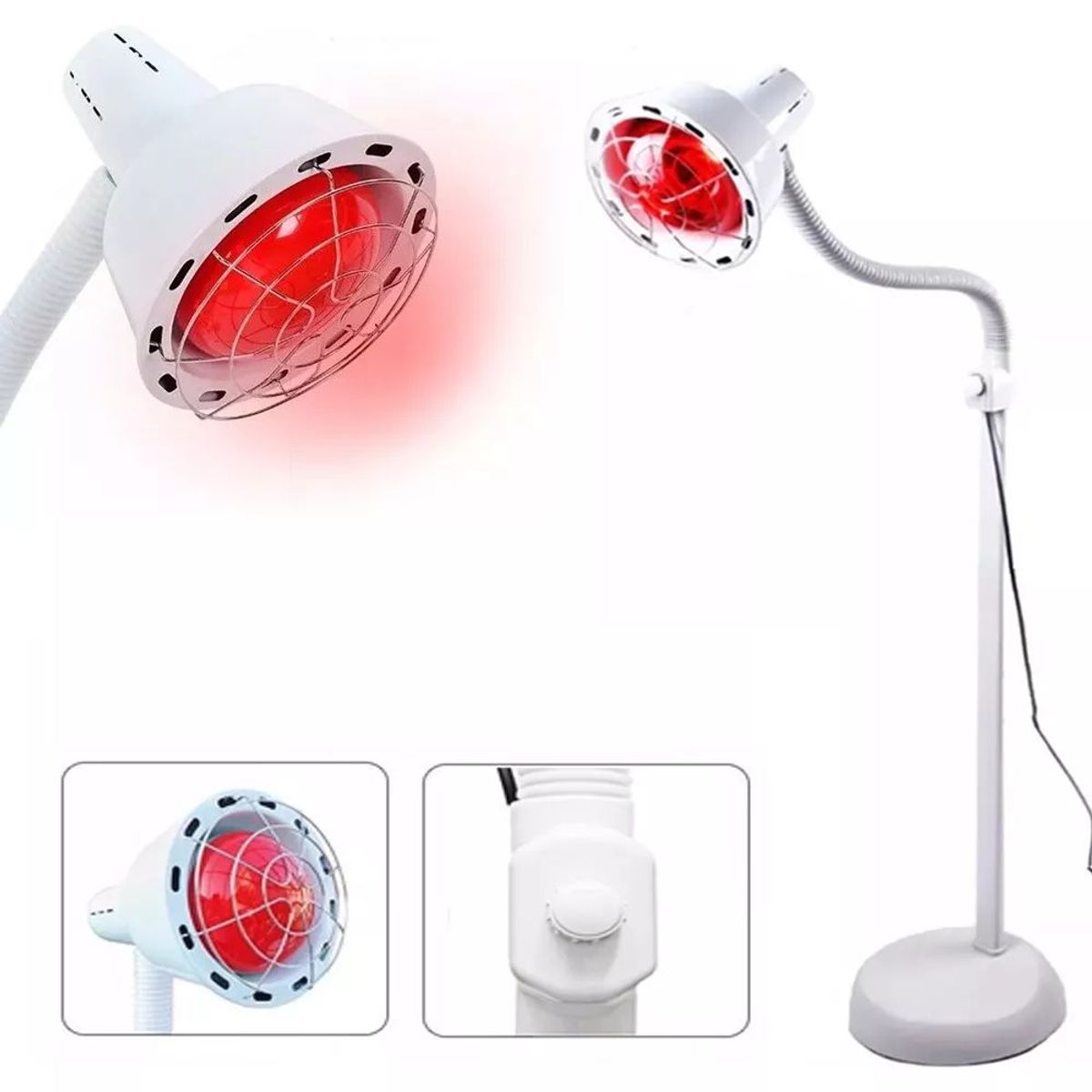 GENERICO - LAMPARA INFRARROJA PARA TERAPIA CON PEDESTAL 275W 220V