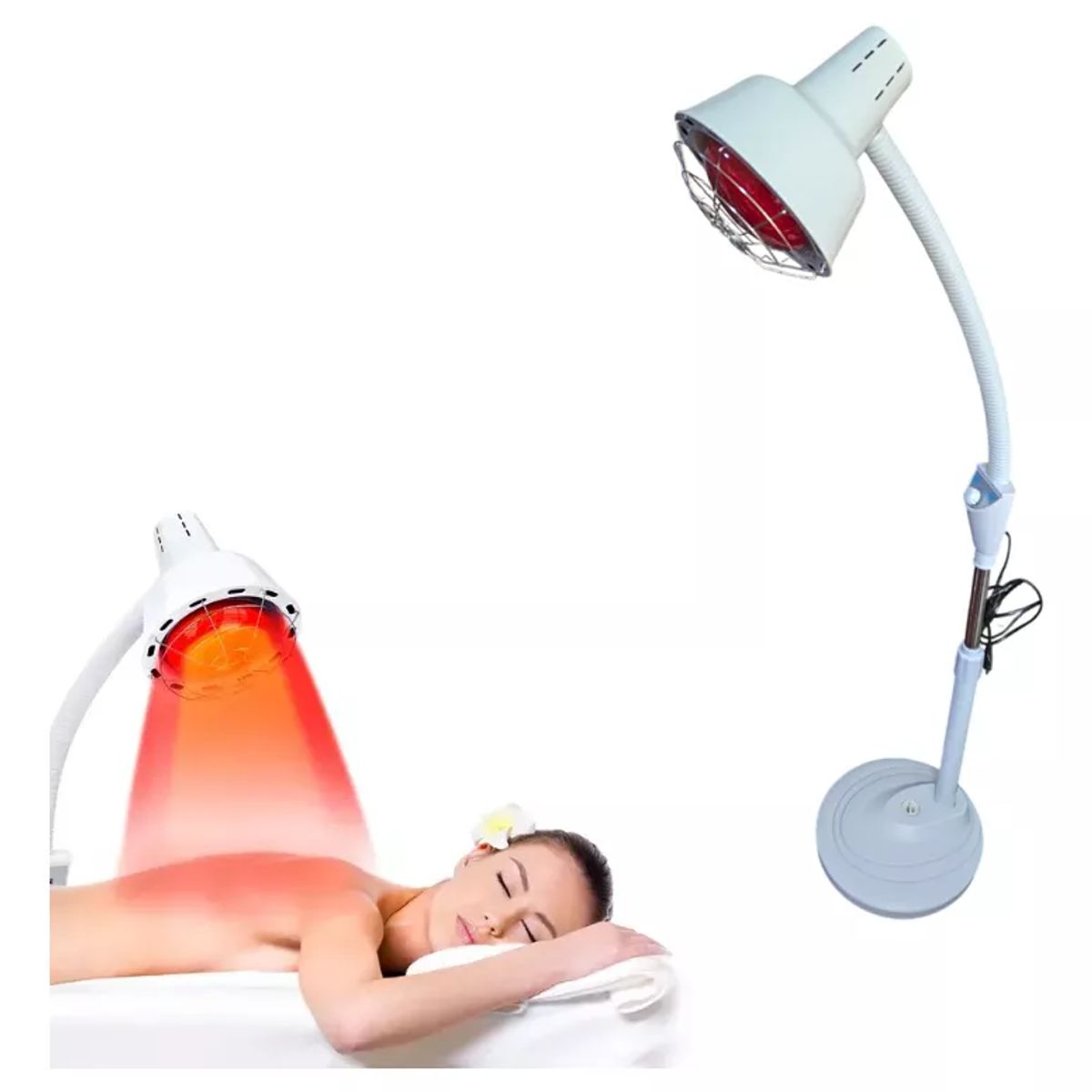 GENERICO - LAMPARA INFRARROJA PARA TERAPIA CON PEDESTAL 275W