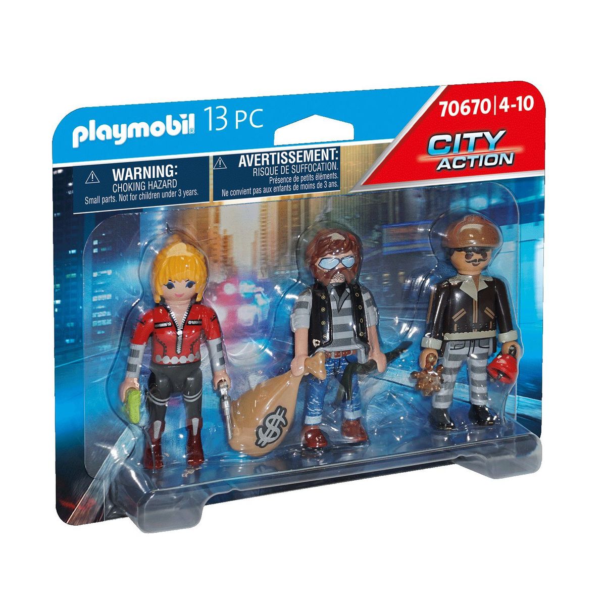 PLAYMOBIL - Playmobil City Action 3 Figuras de Ladrones