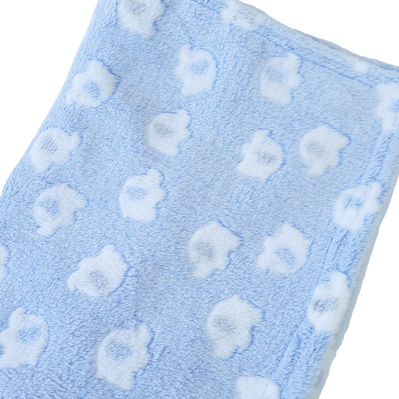 GIKA - Manta Bebé Peluche Estampado - Celeste