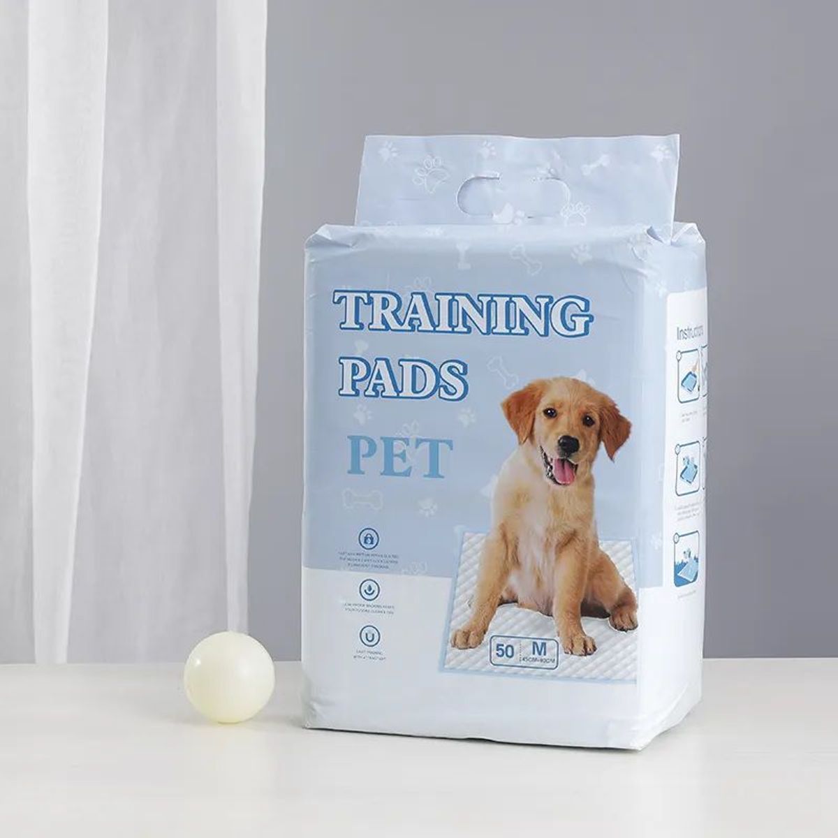 GENERICO - Pañales de piso para Perro Absorbente 50 Unid (45x60cm) Talla M