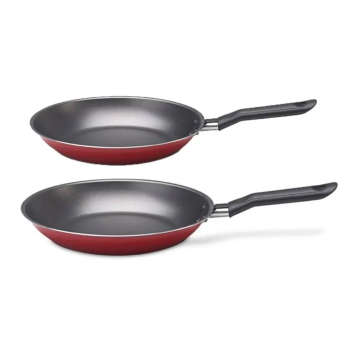 BRINOX - Juego de Sartenes 2 Piezas Brinox Garlic Rojo