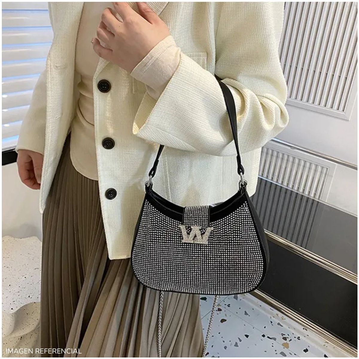 GENERICO - Cartera de mano diamante wyw