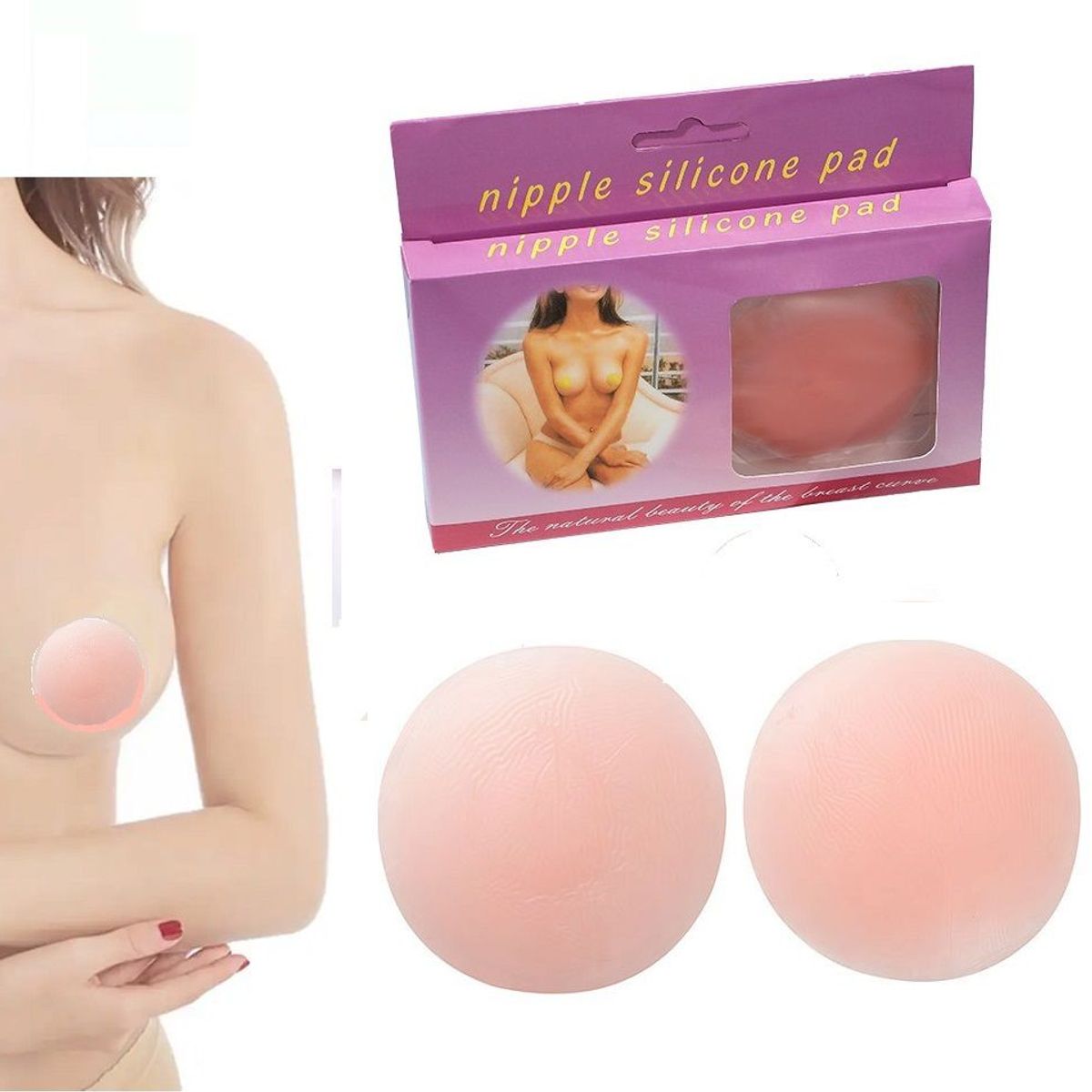 GENERICO - 3 pares - Pezoneras de Silicona Cubre Pezón Adhesivas Reutilizables