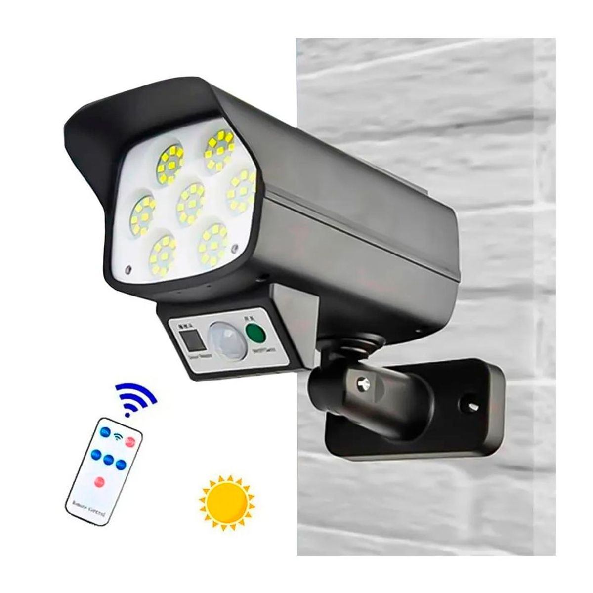 GENERICO - Lámpara Solar Con Sensor de movimiento GL-2163 Para Jardines - Patios