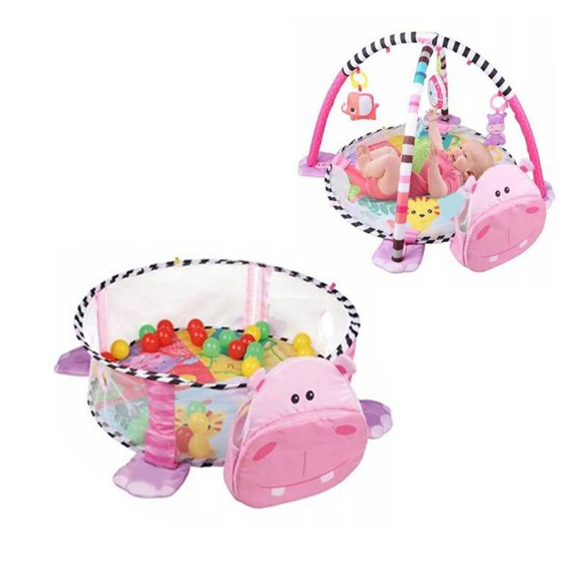 IDEAL - Gimnasio Ideal para Bebes 3 EN 1 Hipopótamo