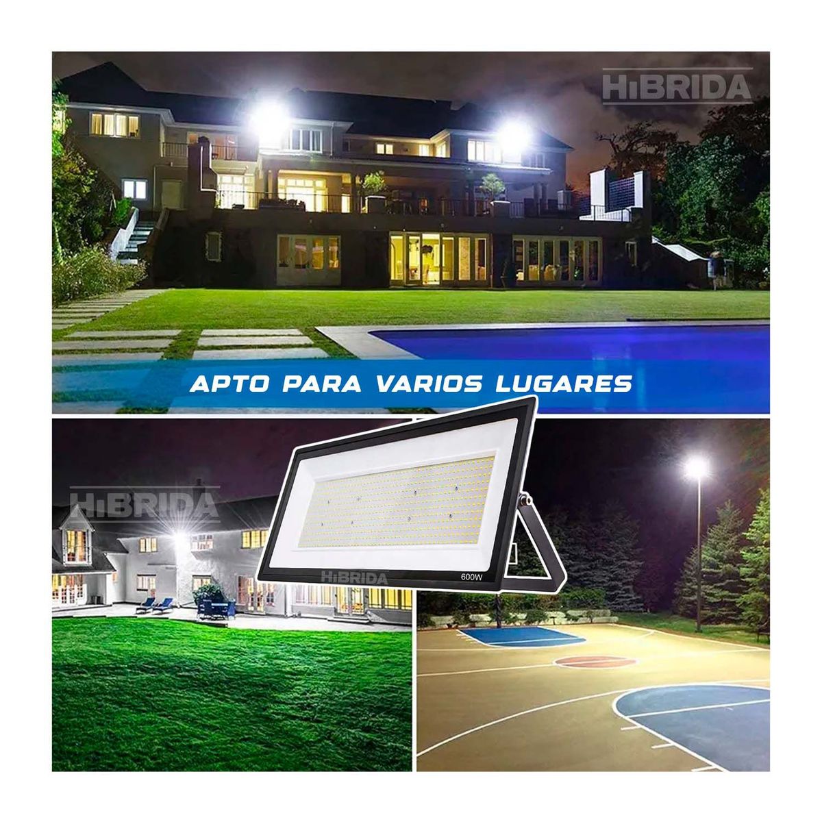 CUBULL - REFLECTOR LUZ LED 600W EXTERIORES JARDÍN PATIO - DX-600D