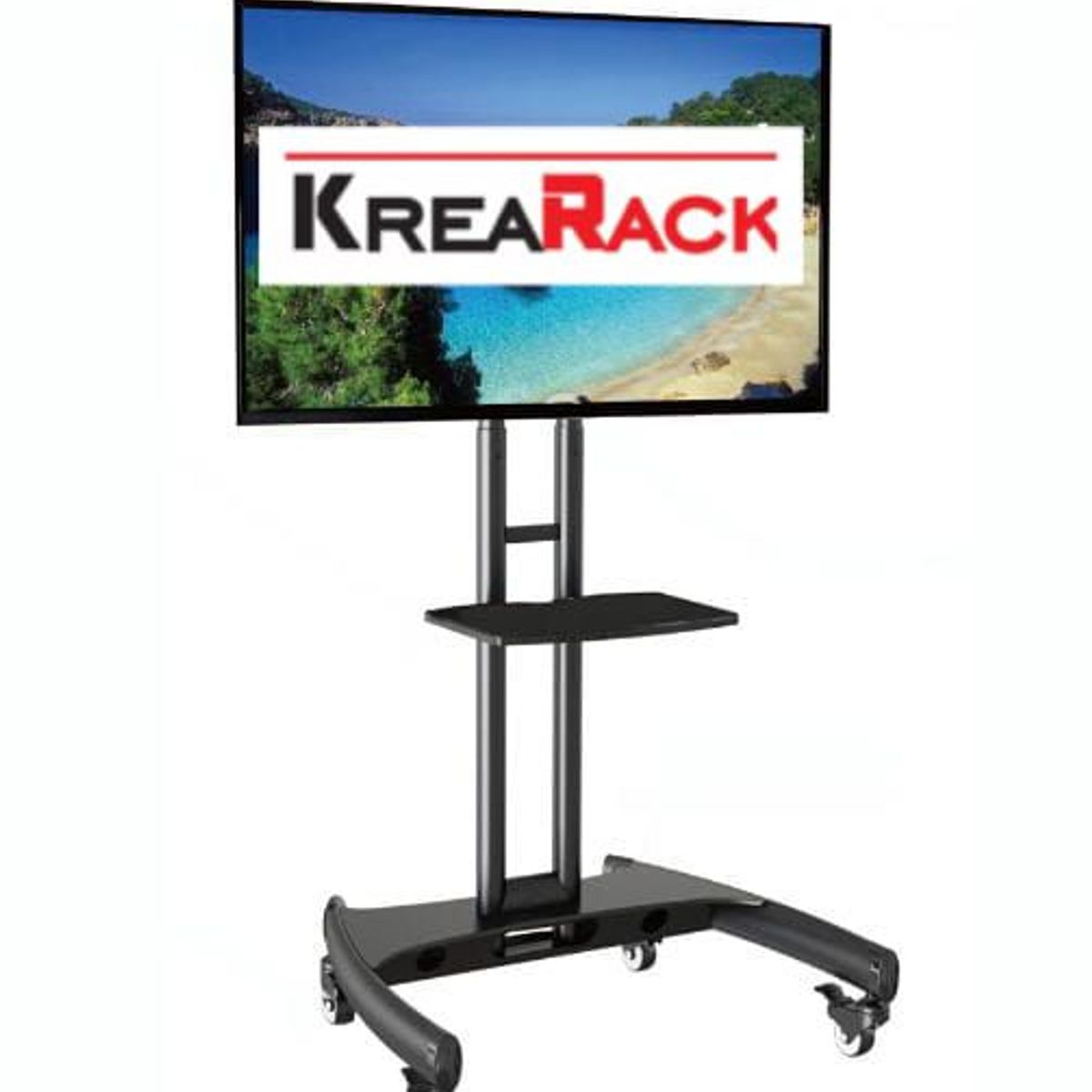 GENERICO - Soporte para Tv Piso Regulable 32 a 75" Tapacable Negro