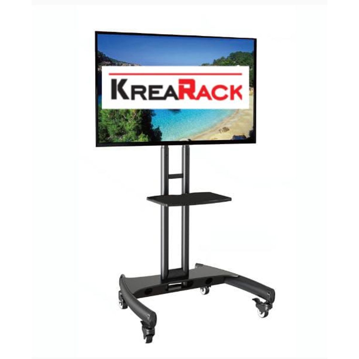 GENERICO - Soporte para Tv Piso Regulable 32 a 75" Tapacable Negro