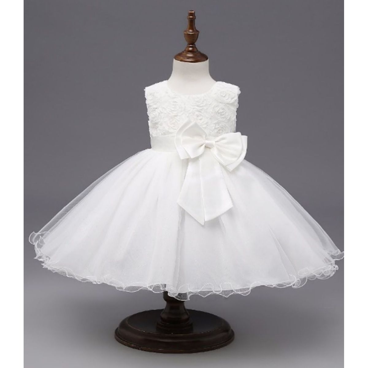 GENERICO - Vestido Bebé Niña Blanco Little Cloud Party Birthday - Genieka