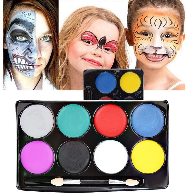 GENERICO - Pinta caritas paleta de Maquillaje 8 colores pinturas