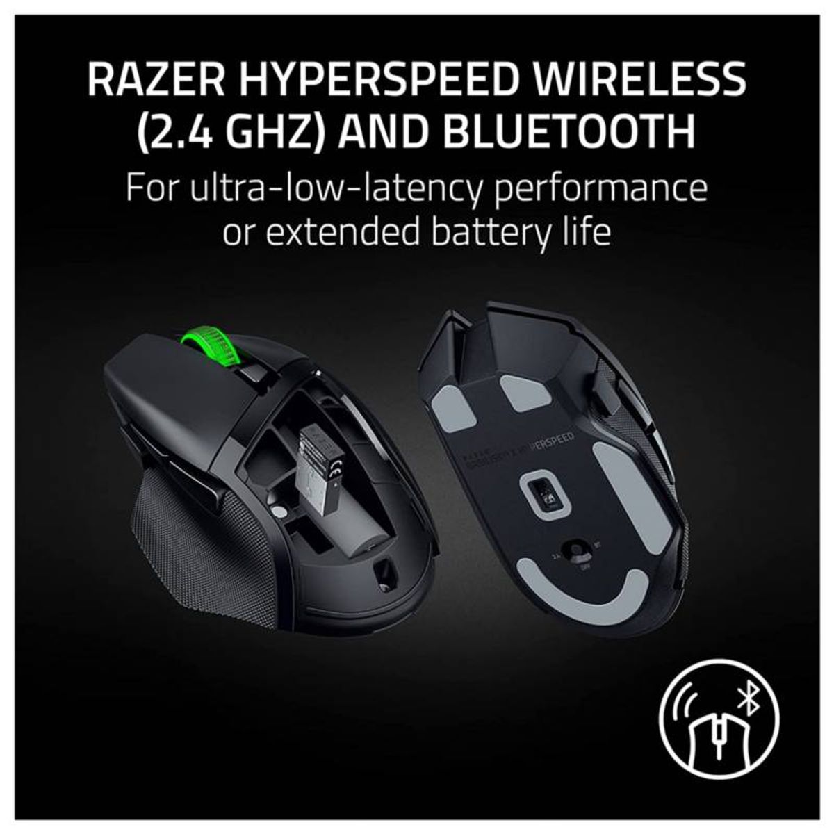 RAZER - Mouse Gamer Razer Basilisk V3 X 18K DPI Wireless  BT Mechanical Black