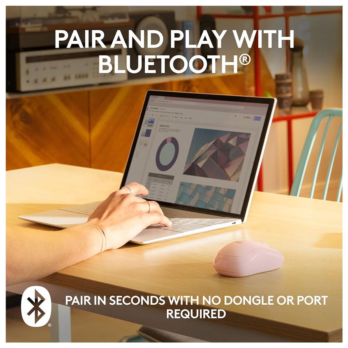 LOGITECH - Mouse Logitech M240 Inalambrico Silencioso Bluetooth - Rosa