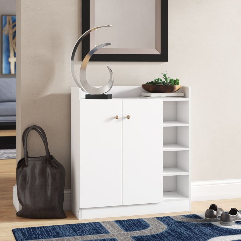 VENTITAS HOME - Zapatera Aparador Moderno Kahli Color Blanco