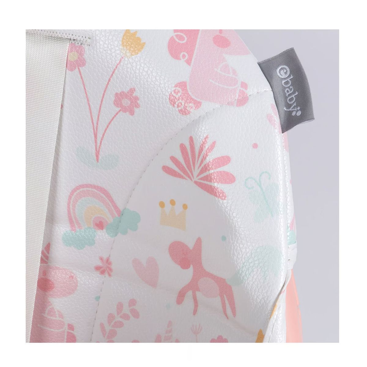 EBABY - Silla de Comer Asiento Reclinable con Ruedas DALI Rosado