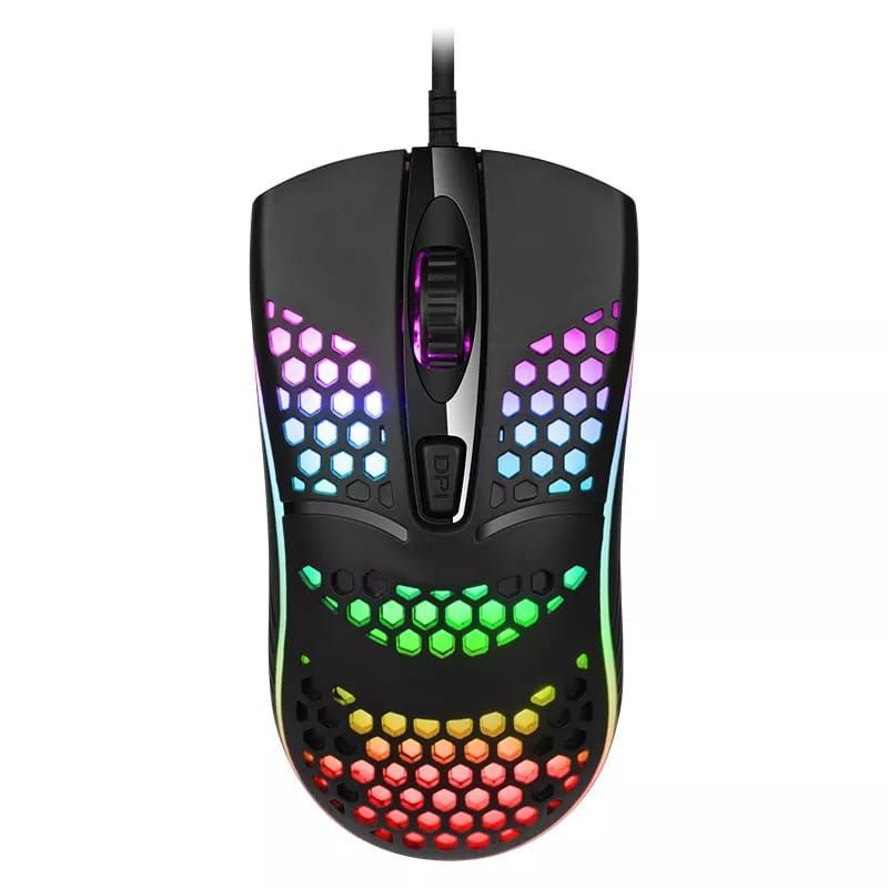 GENERICO - Mouse Gamer USB RGB Para PC y Laptop M10 1600 DPI Negro