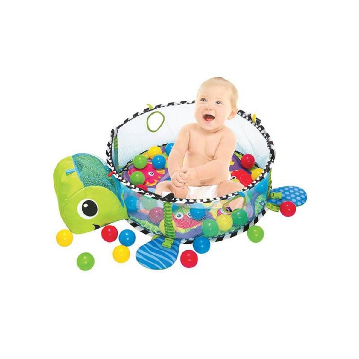 IDEAL - Gimnasio de Actividad Tortuga Con Pelotas 3 en 1