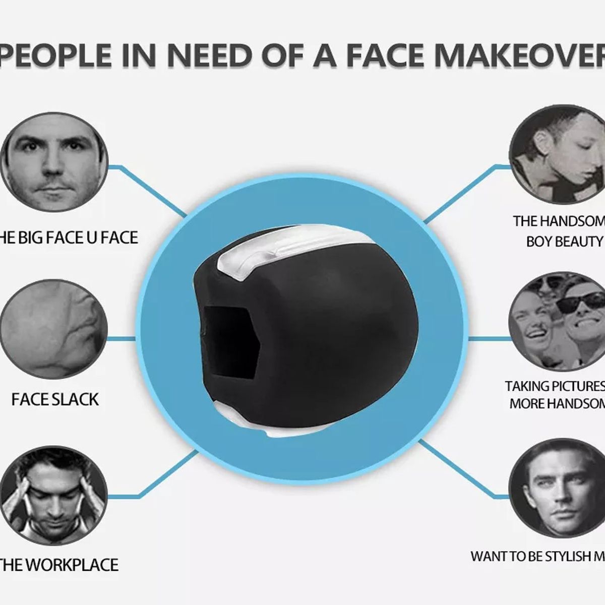 GENERICO - Ejercitador Mandibular color negro resistencia fuerte