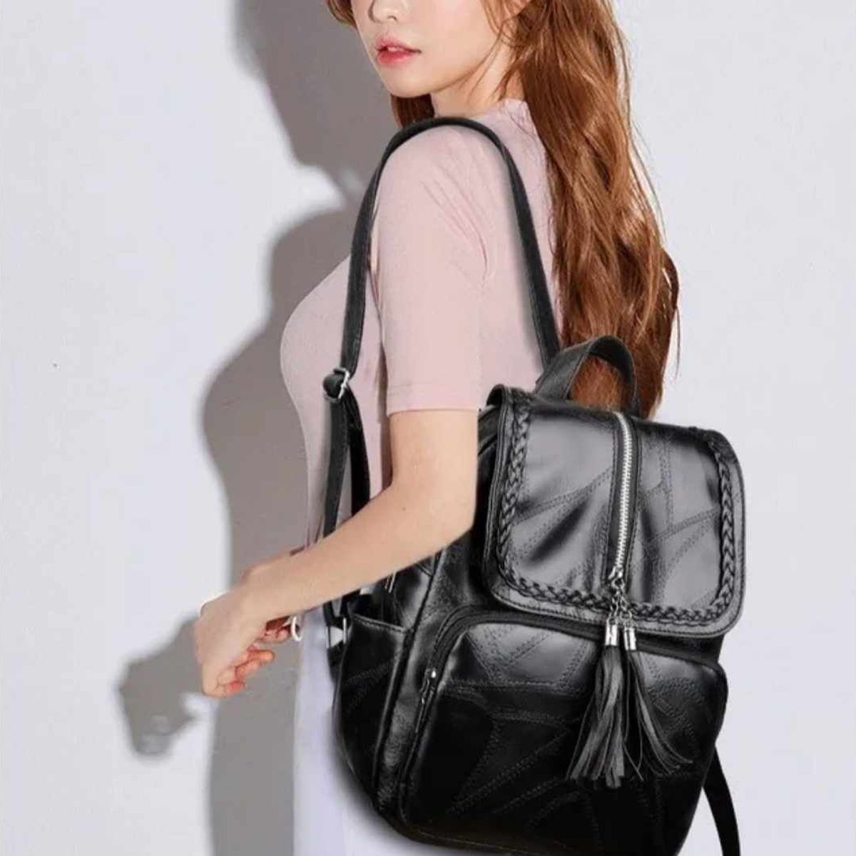 GENERICO - Mochila Cuero PU de Dama Casual tipo Coreana Kawai Bolso Premium