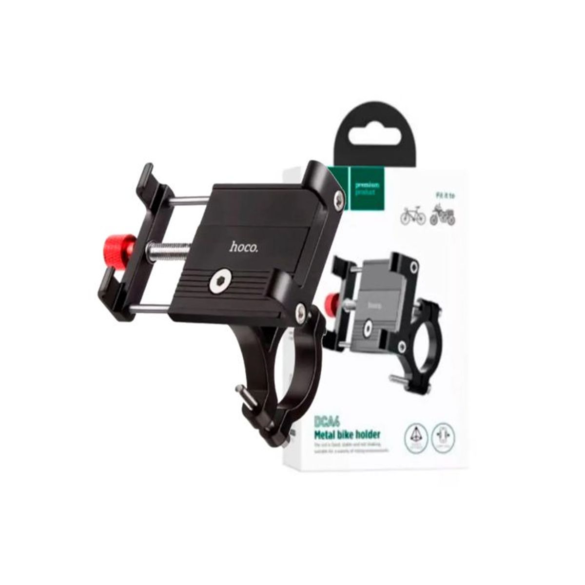 HOCO - Holder Soporte De Aluminio Hoco Para Moto O Bicicleta Negro