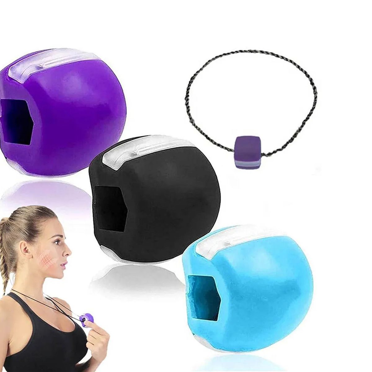 GENERICO - Ejercitador Mandibular color morado resistencia media