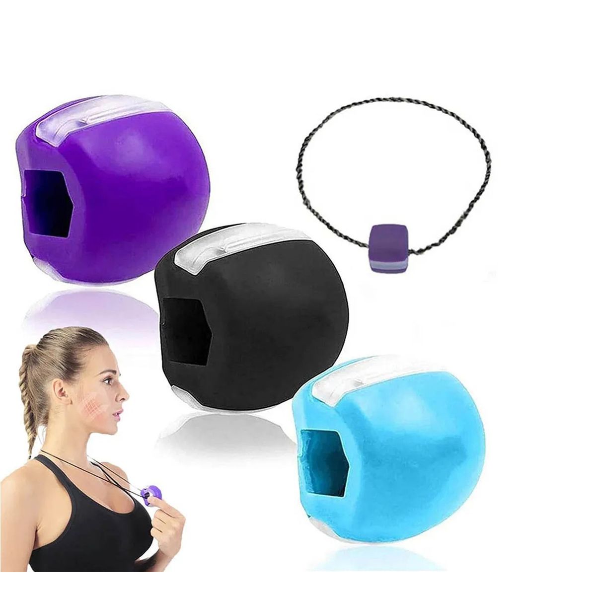 GENERICO - Ejercitador Mandibular color morado resistencia media