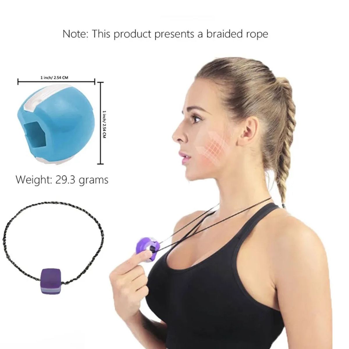 GENERICO - Ejercitador Mandibular color morado resistencia media