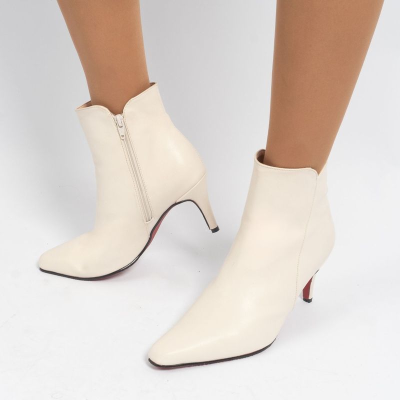 SAPATU - Botines Mujer Tulipan Hueso