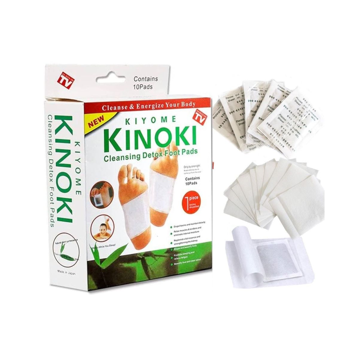 GENERICO - KINOKI Parches Desintoxicante para Pies caja de 10 unidades