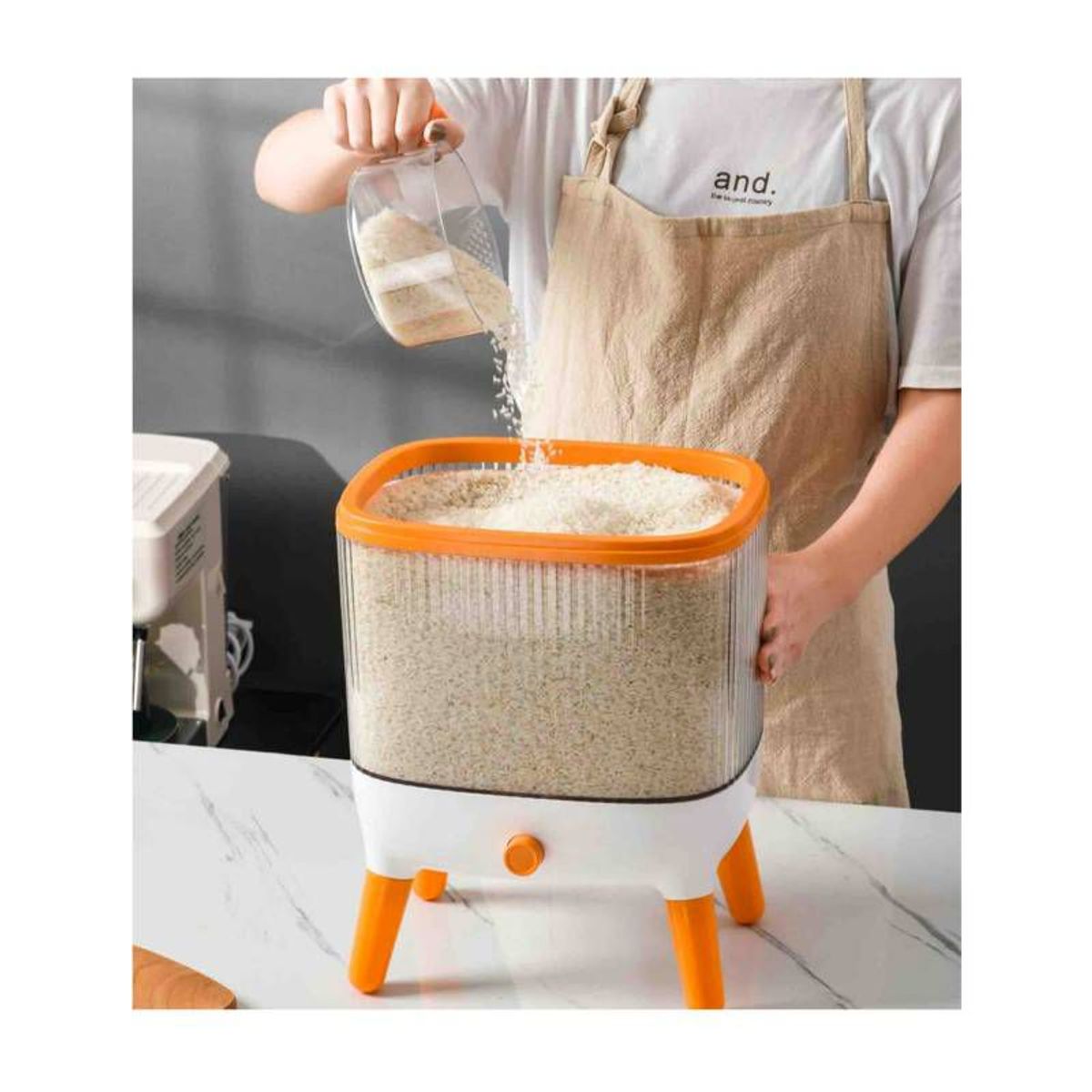 GENERICO - Dispensador De Arroz Cereal Granos Gourmet Moderno 10kg