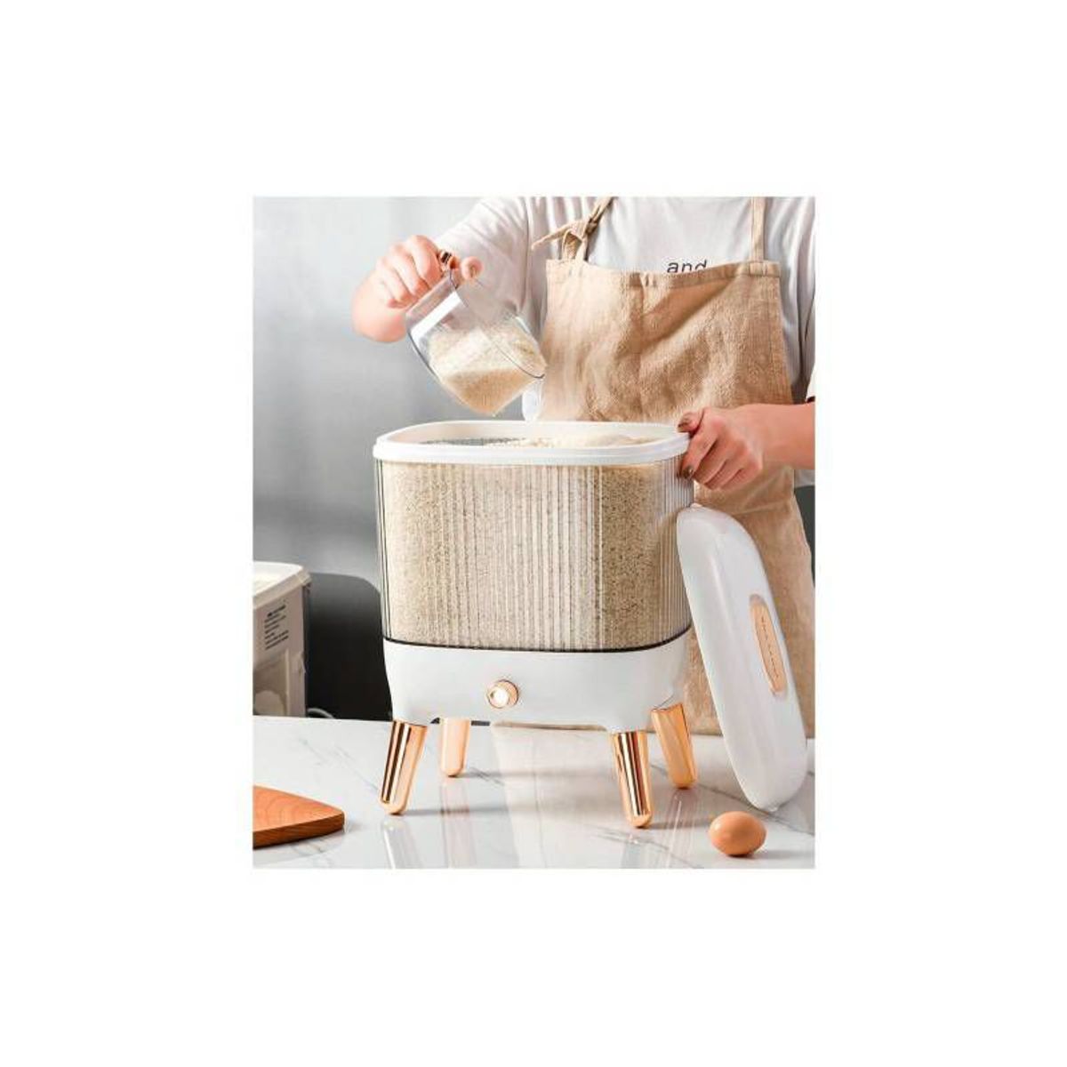 GENERICO - Dispensador De Arroz Cereal Granos Gourmet Moderno 10kg