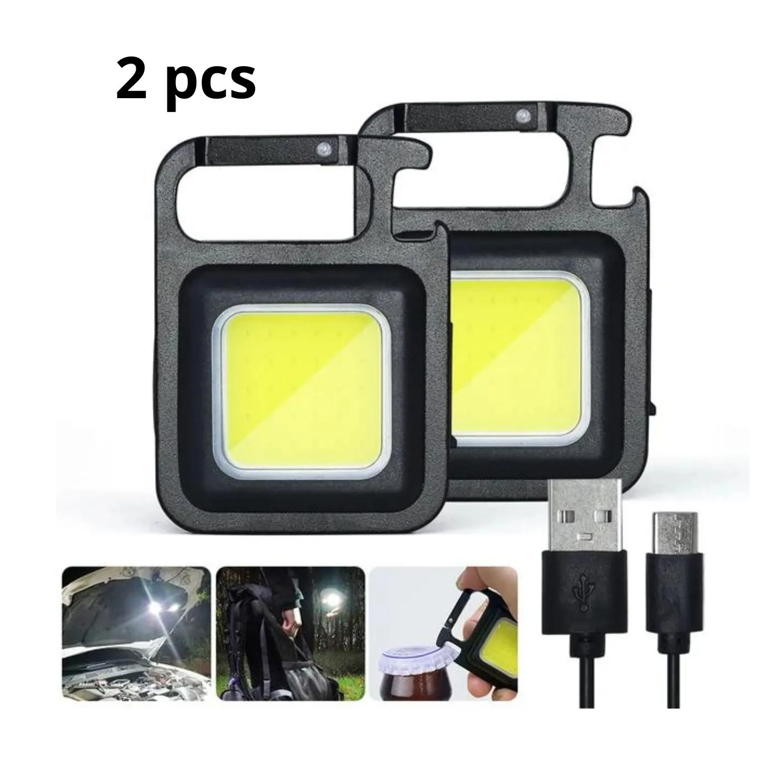 Mini Linterna Luz Led Recargable Tipo Llavero x2 unidades ROHS | Falabella  Perú
