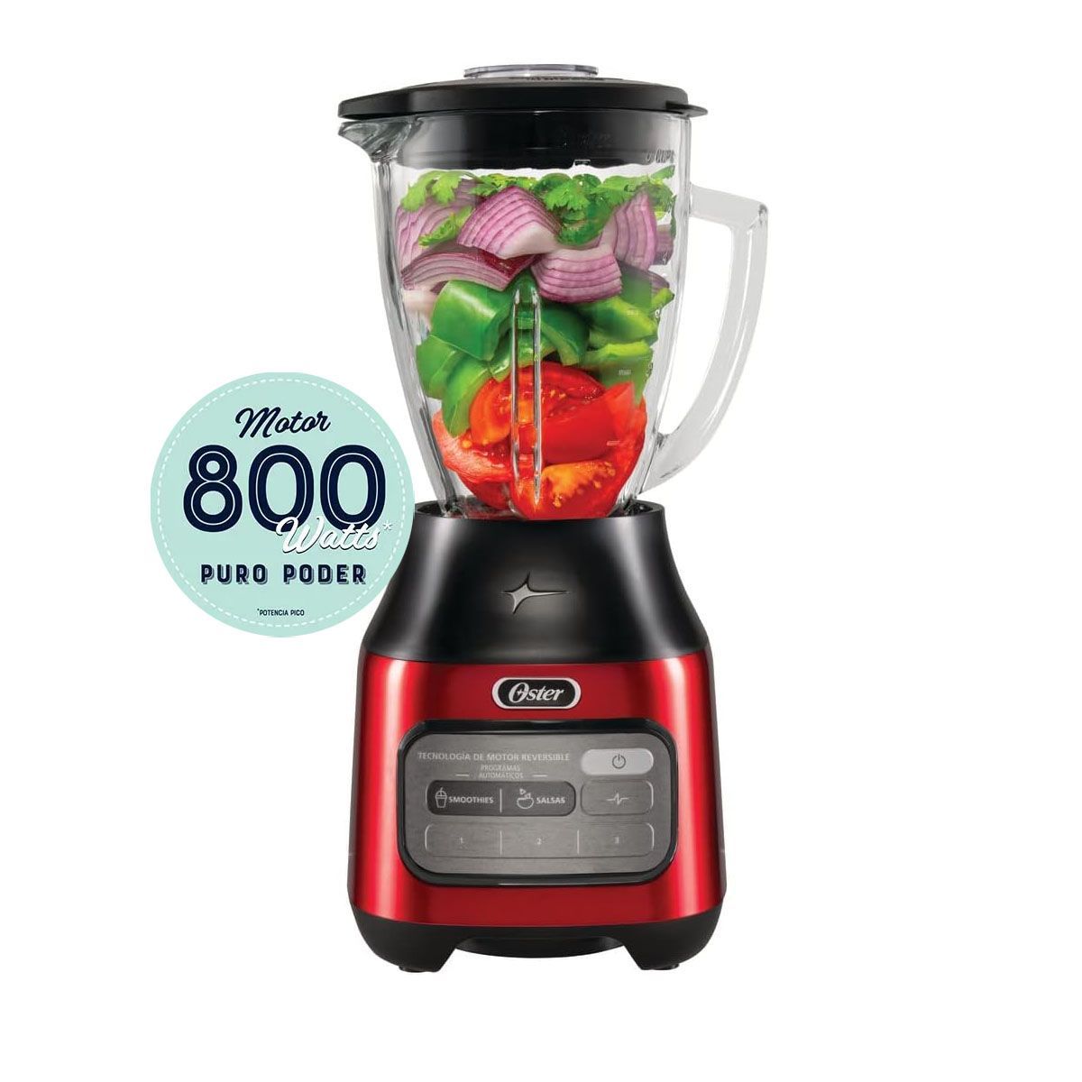 OSTER - Licuadora Oster con tecnología de motor reversible 800w  panel digital