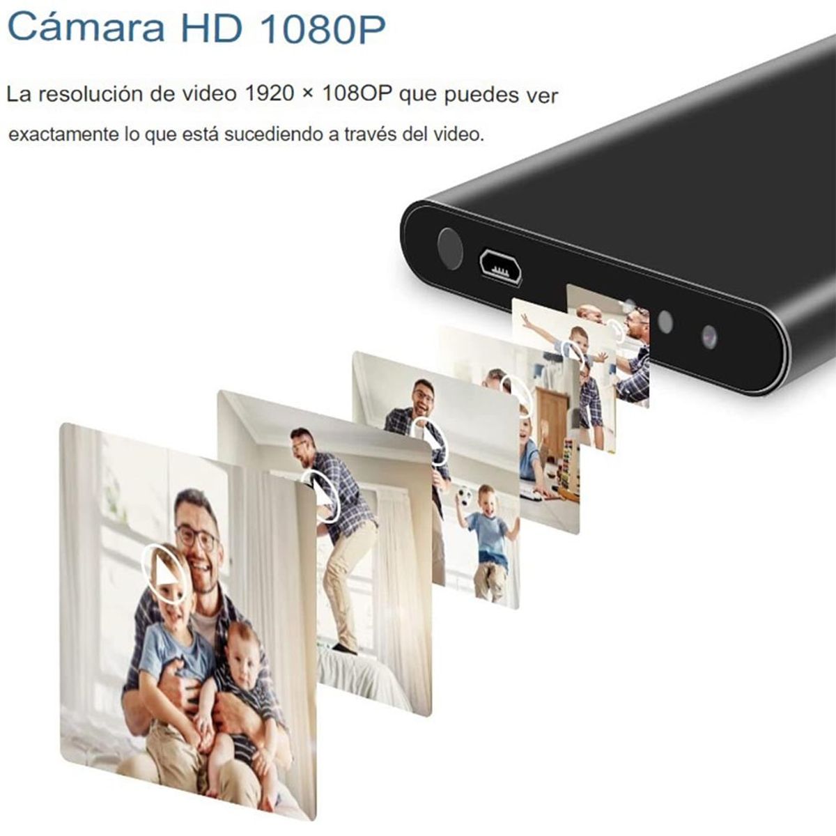 MN ELECTRONICS - Batería Portátil Camara Espía Power Bank de 5000 mAh, HD 1080P Infrarrojo H2