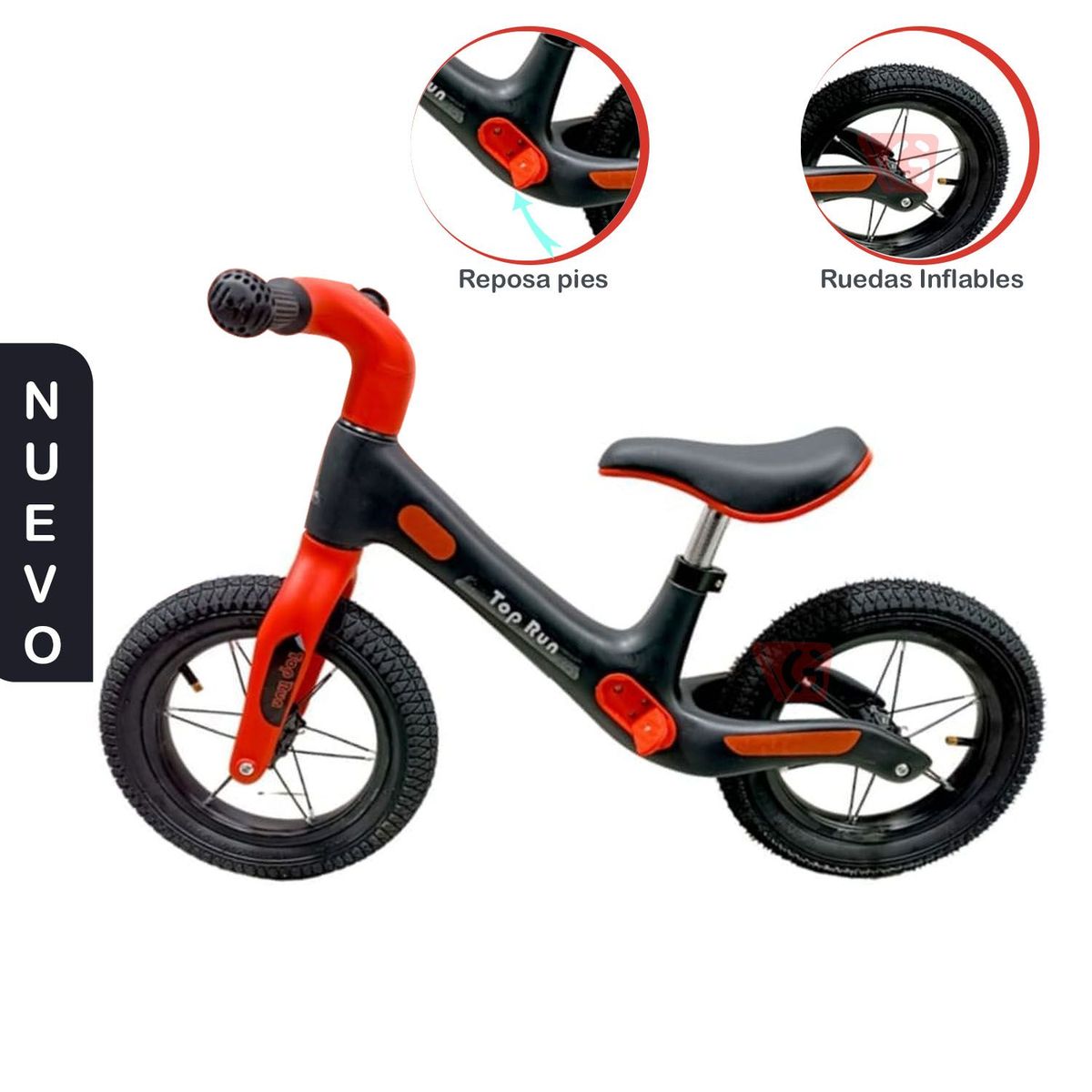 GENERICO - Bicicleta de Equilibrio Top Run Rojo