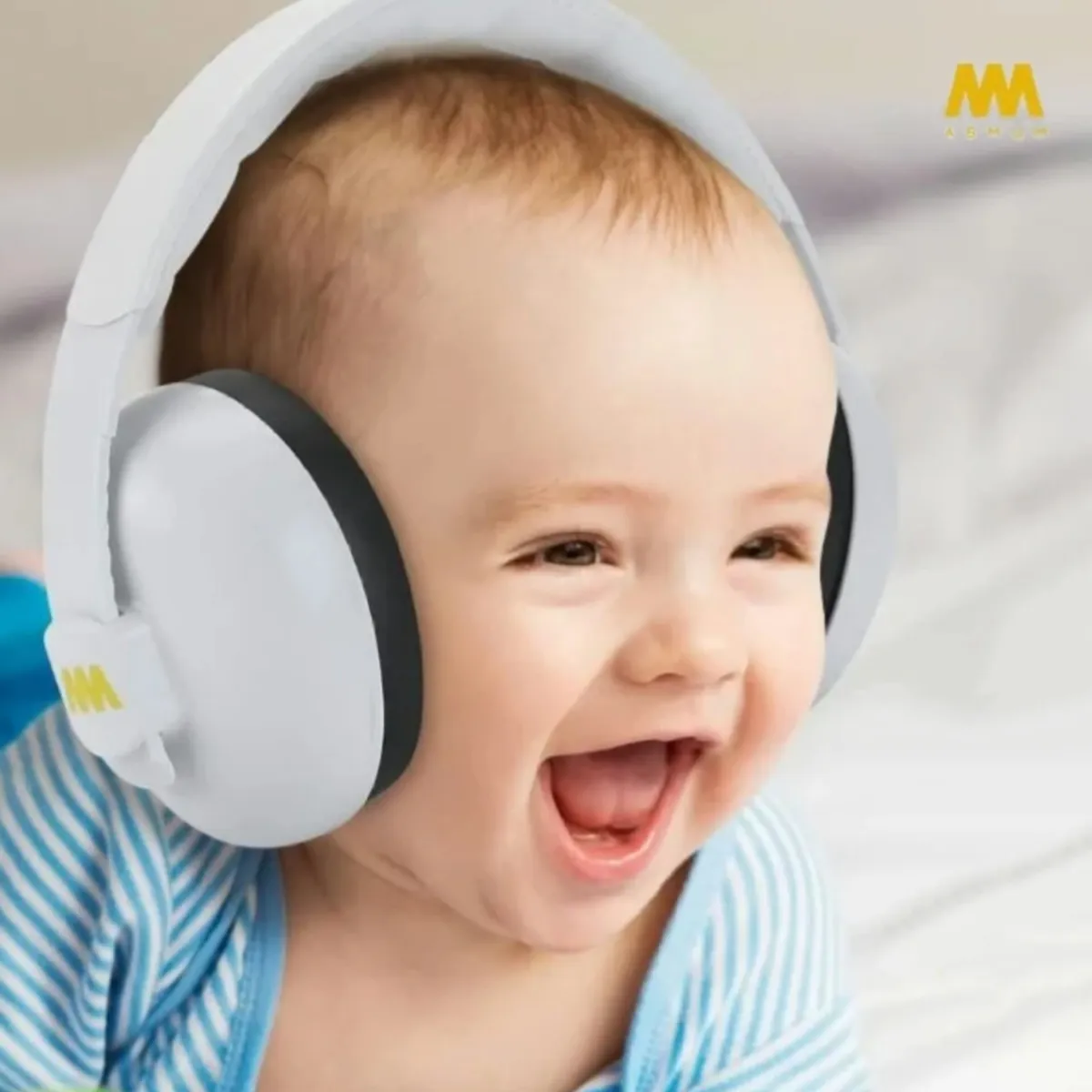 MUMBA - Audífonos Antiruido Orejeras para Bebés 3-24 meses Reducción de Ruido 31dB Blanco - MUMBA