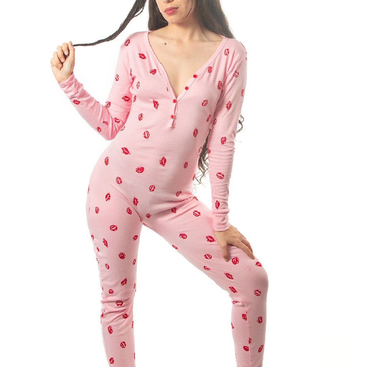 GENERICO - Pijama con abertura trasera Intensa - Rosado_.