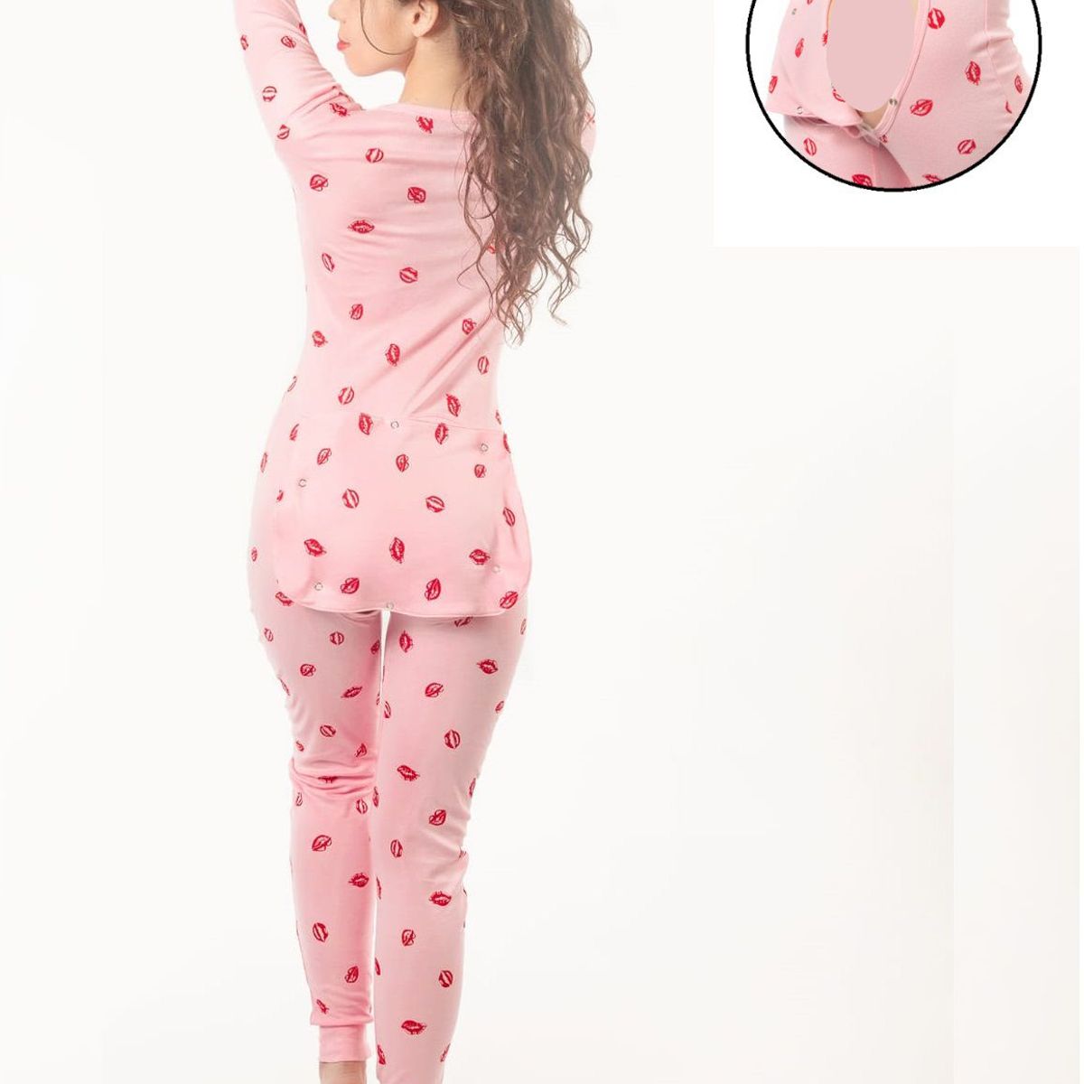 GENERICO - Pijama con abertura trasera Intensa - Rosado_.