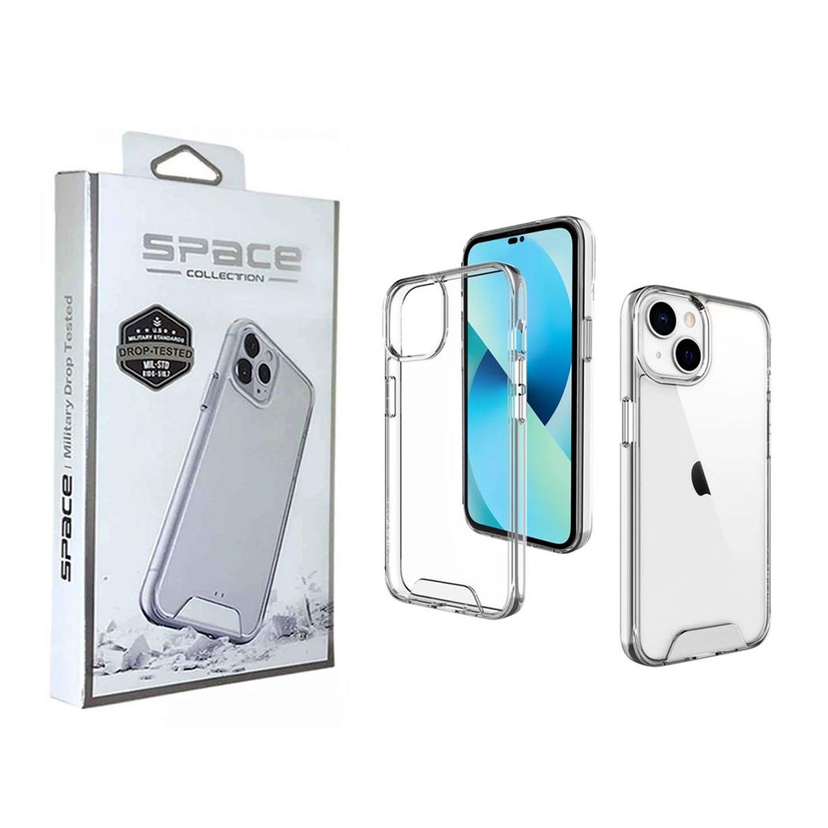 GENERICO - Case Sapce Anticaida iPhone 15 Plus Transparente