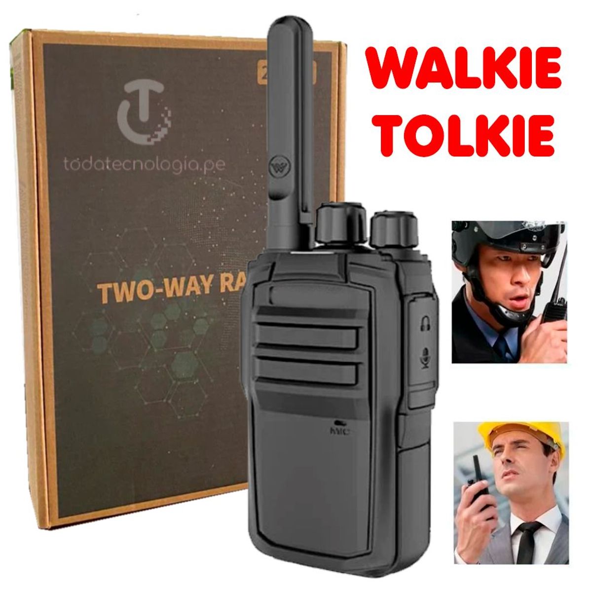 GENERICO - Transmisor Walkie Talkie Radio Receptor 400-470MHz 3800 mAh