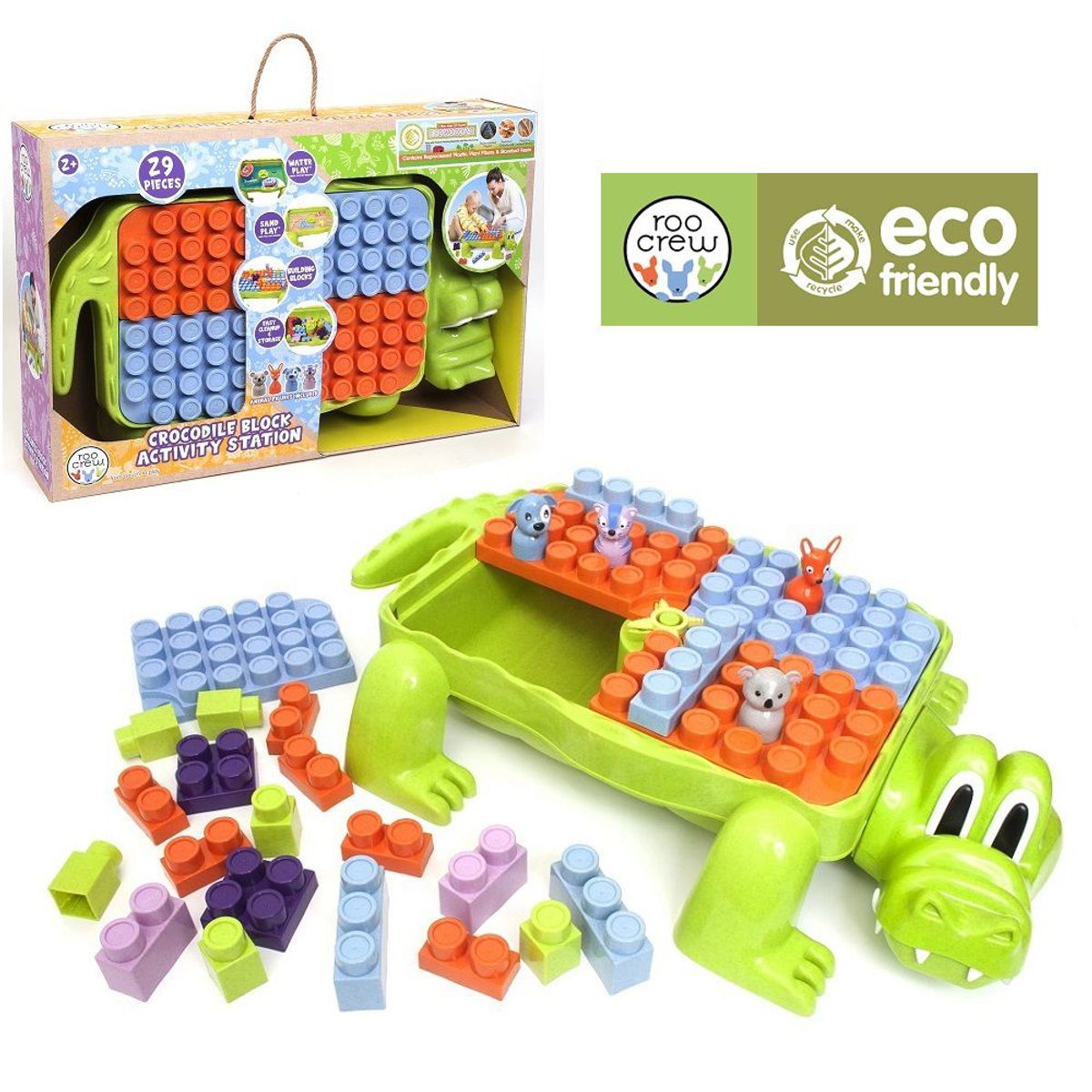 ROO CREW - Estación Cocodrilo Roo Crew +28 Bloques de Construccion
