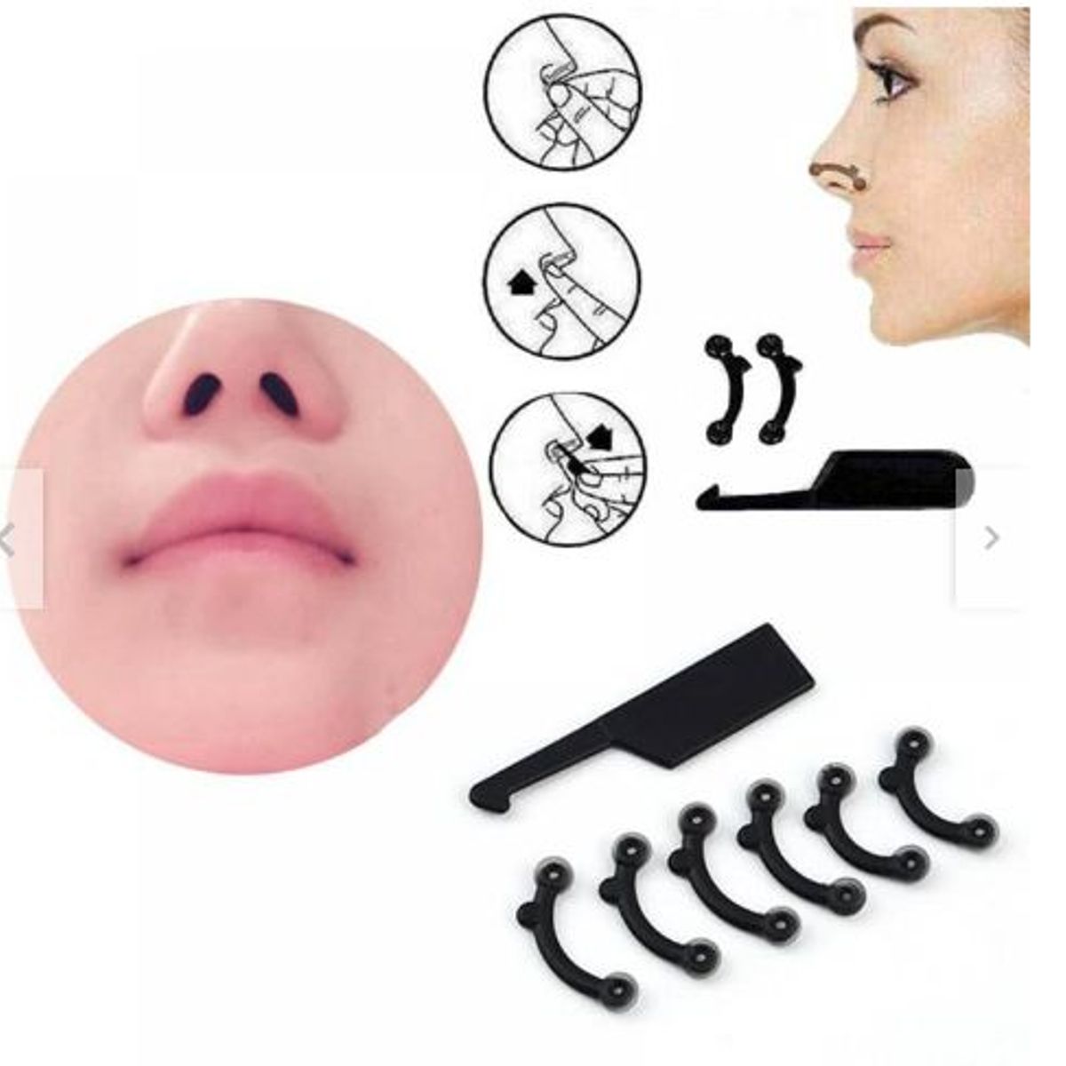 GENERICO - Perfilador de Nariz Corrector Moldeador Nasal de Silicona