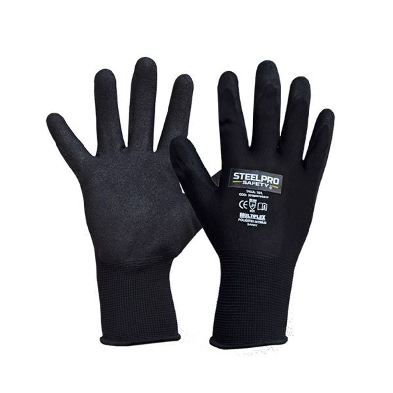 STEELPRO - GUANTE MULTIFLEX POLIESTER NITRILO SANDY