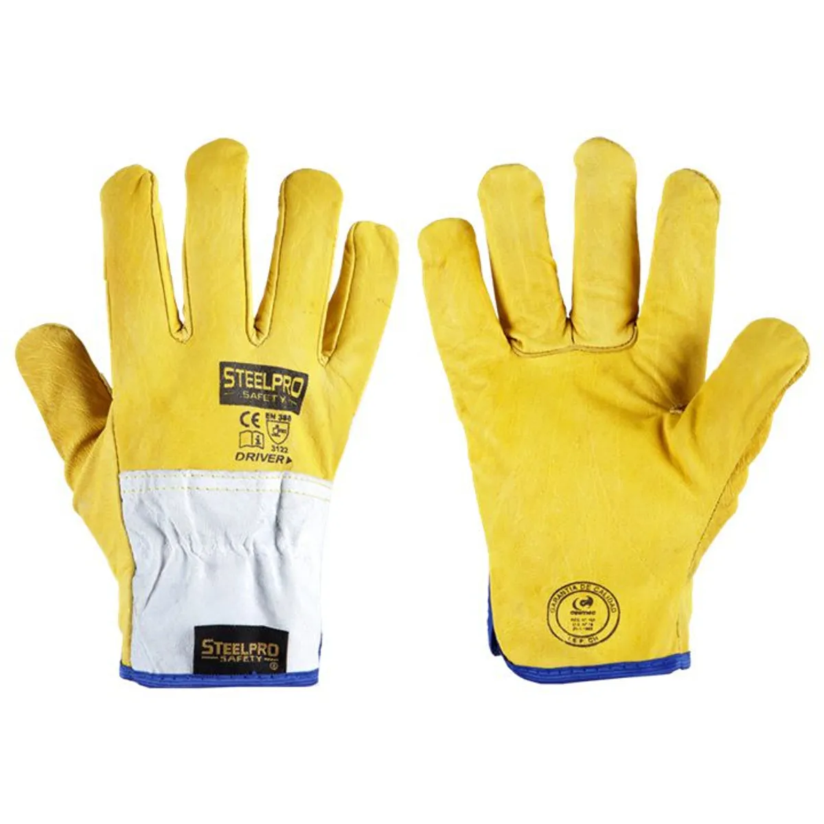 STEELPRO - GUANTE CUERO DRIVER AMARILLO STEELPRO