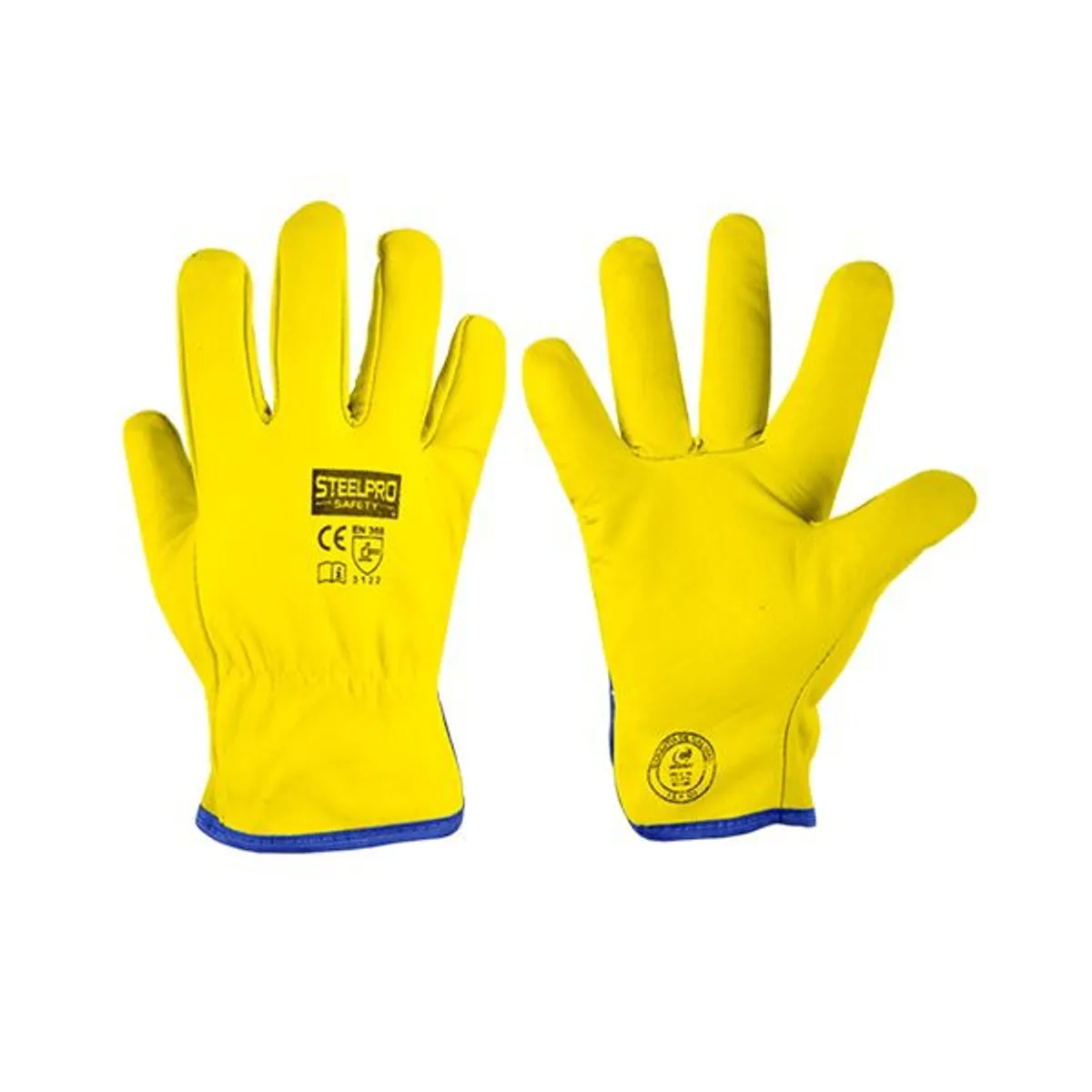 STEELPRO - GUANTE CUERO PUÑO CORTO AMARILLO STEELPRO