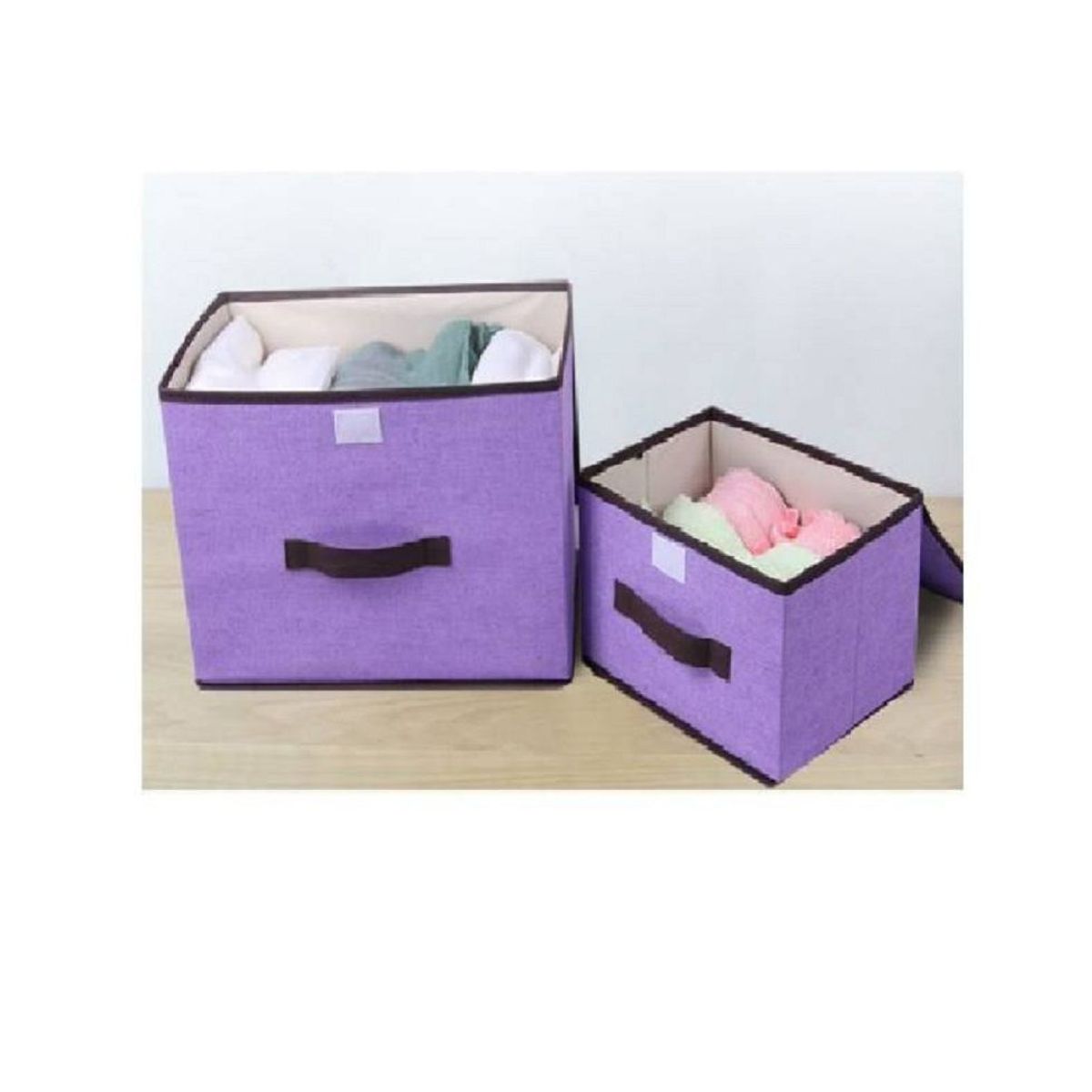 GENERICO - Caja de Almacenamiento con Tapa Plegable 36x24x23 cm LILA