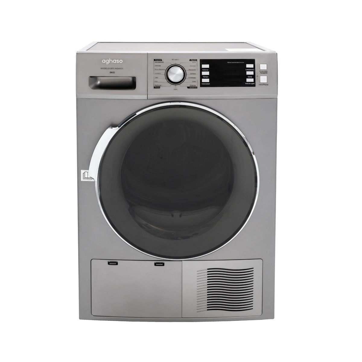 AGHASO - Secadora Aghaso 8 Kg Eléctrica Silver