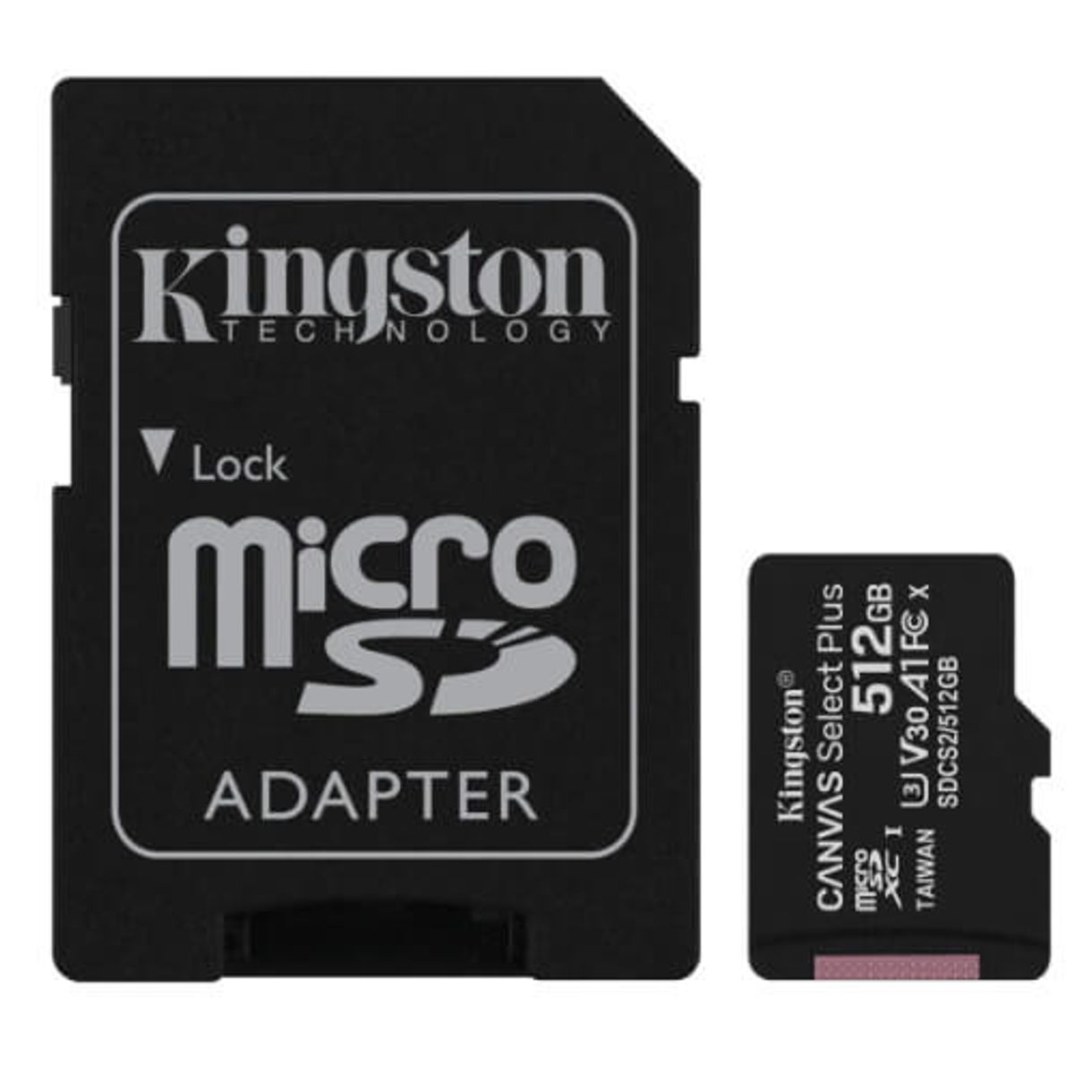 KINGSTON - Tarjeta de memoria microSD 512 Kingston Canvas Select Plus