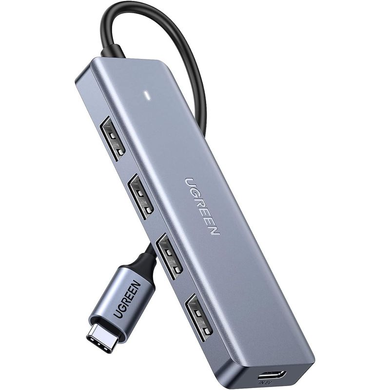UGREEN - Ugreen Hub USB-C 4 Puertos USB-A 3.0 1 puerto Micro-USB CM219 - 70336